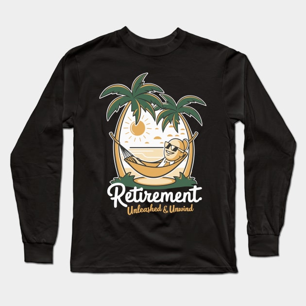 Retirement Serenity Design - Coastal Sunset Relaxation Long Sleeve T-Shirt by WEARWORLD